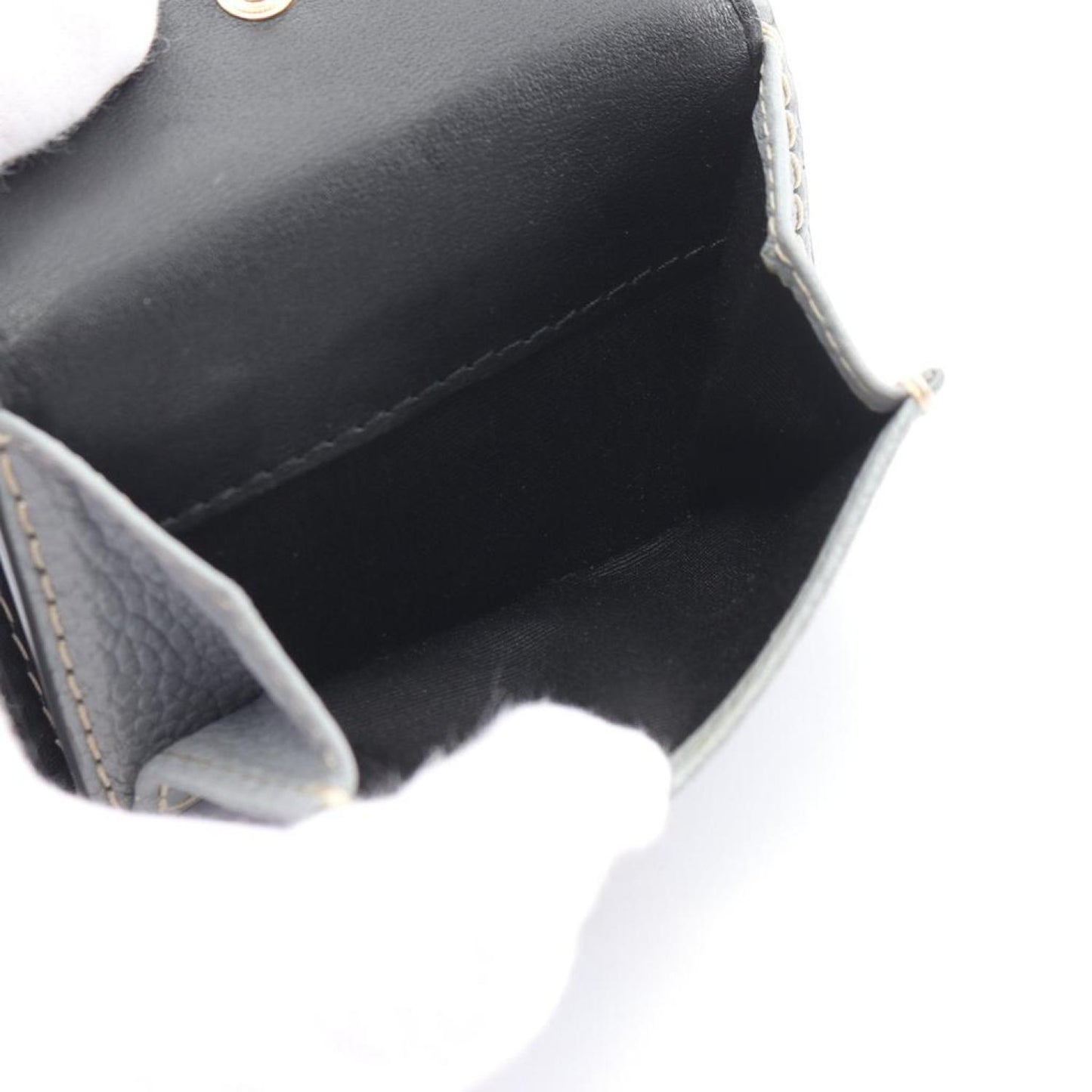 Compact Wallet Bi-Fold Wallet Leather Gray