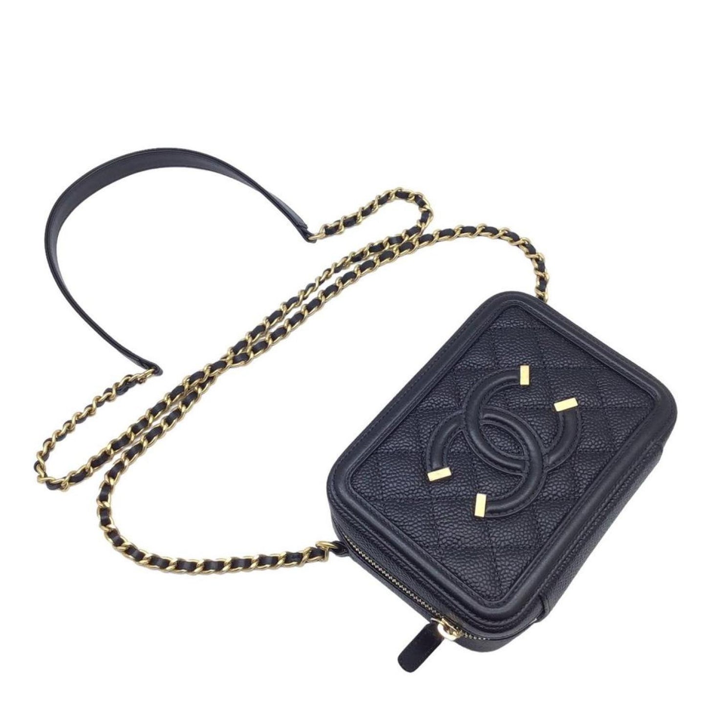 Chanel Cc Filigree Leather Shopper Bag (Pre-Owned)