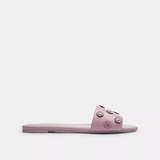 Slide Sandal With Tea Rose
