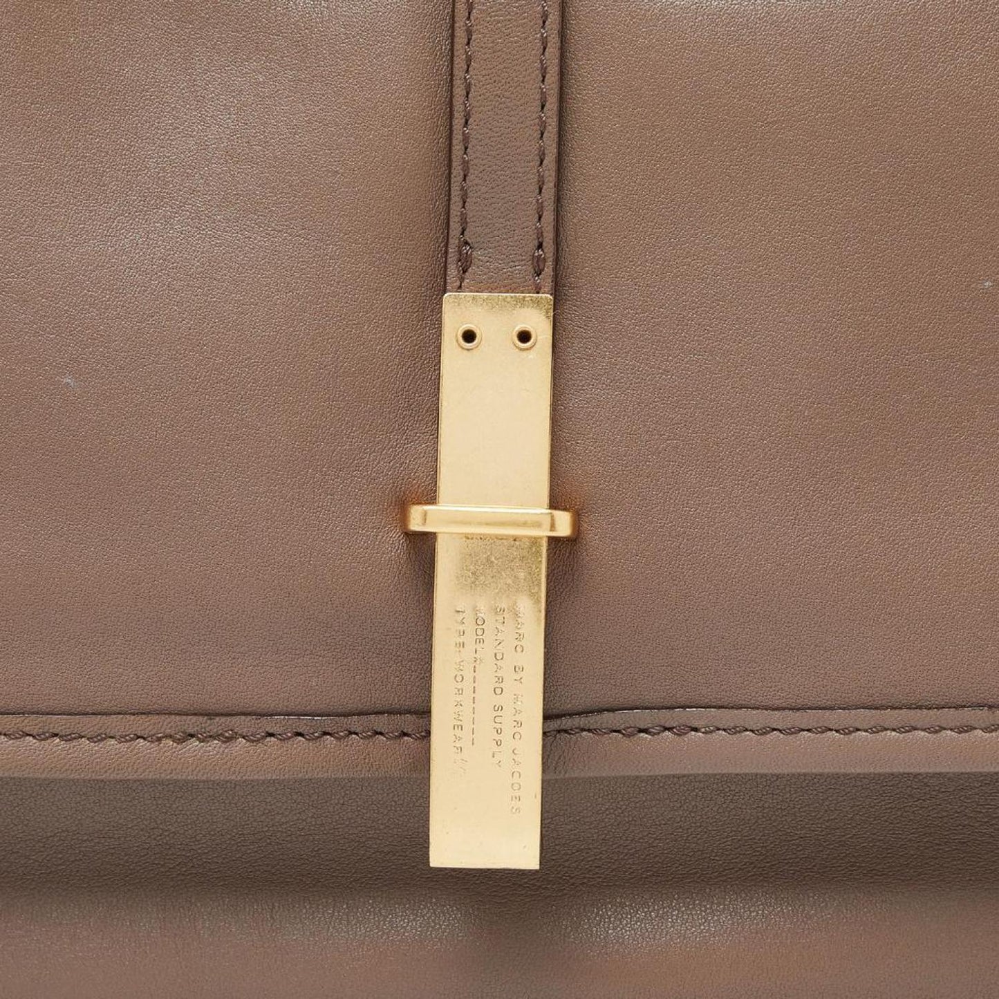 Marc By Marc Jacobs Leather Metal Flap Clutch