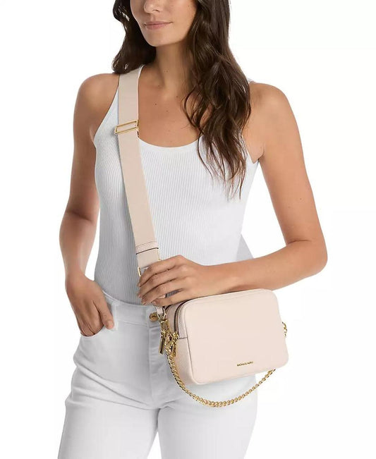 Bryant Medium Leather Double Zip Chain Camera Crossbody