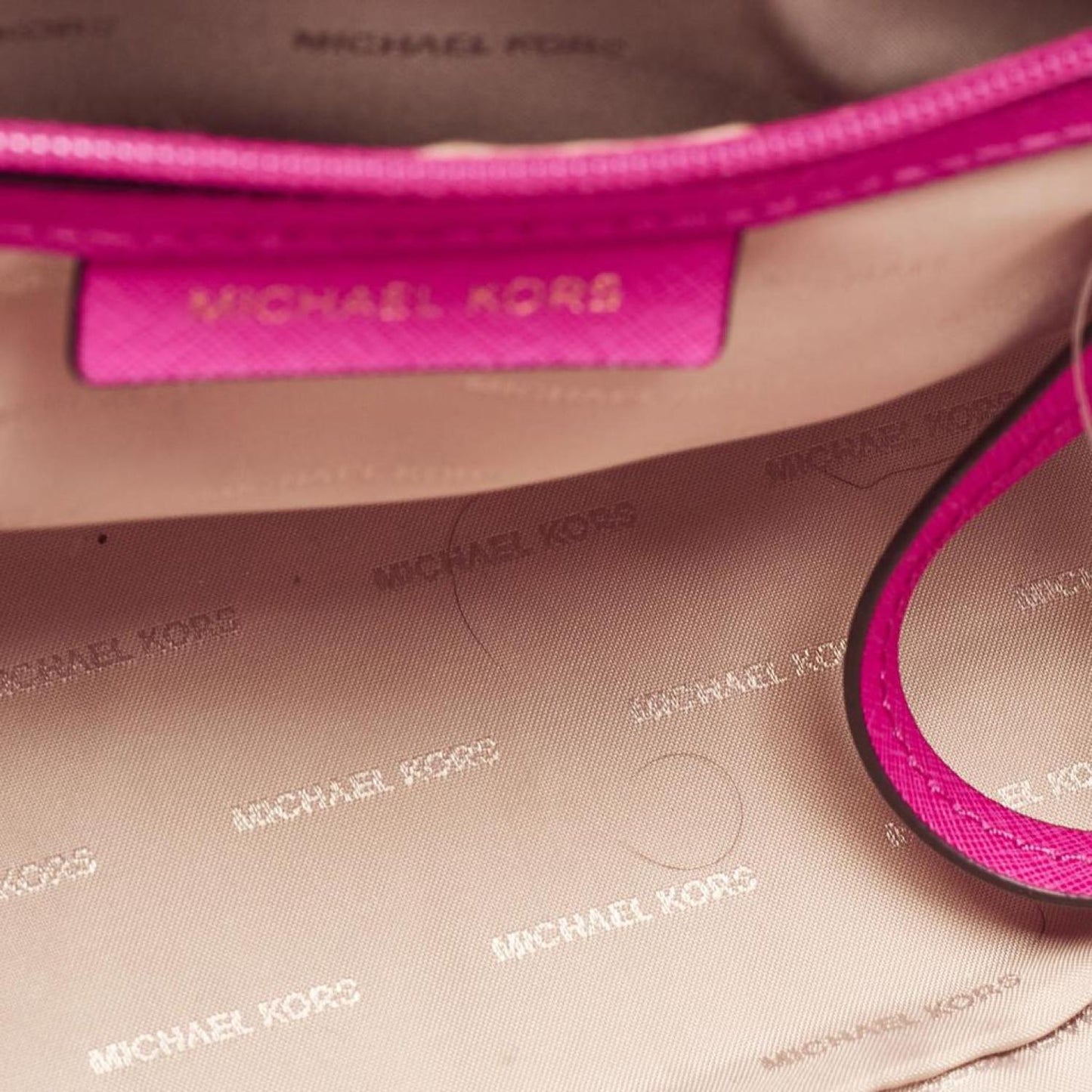 Michael Kors Magenta Saffiano Leather Medium Selma Tote