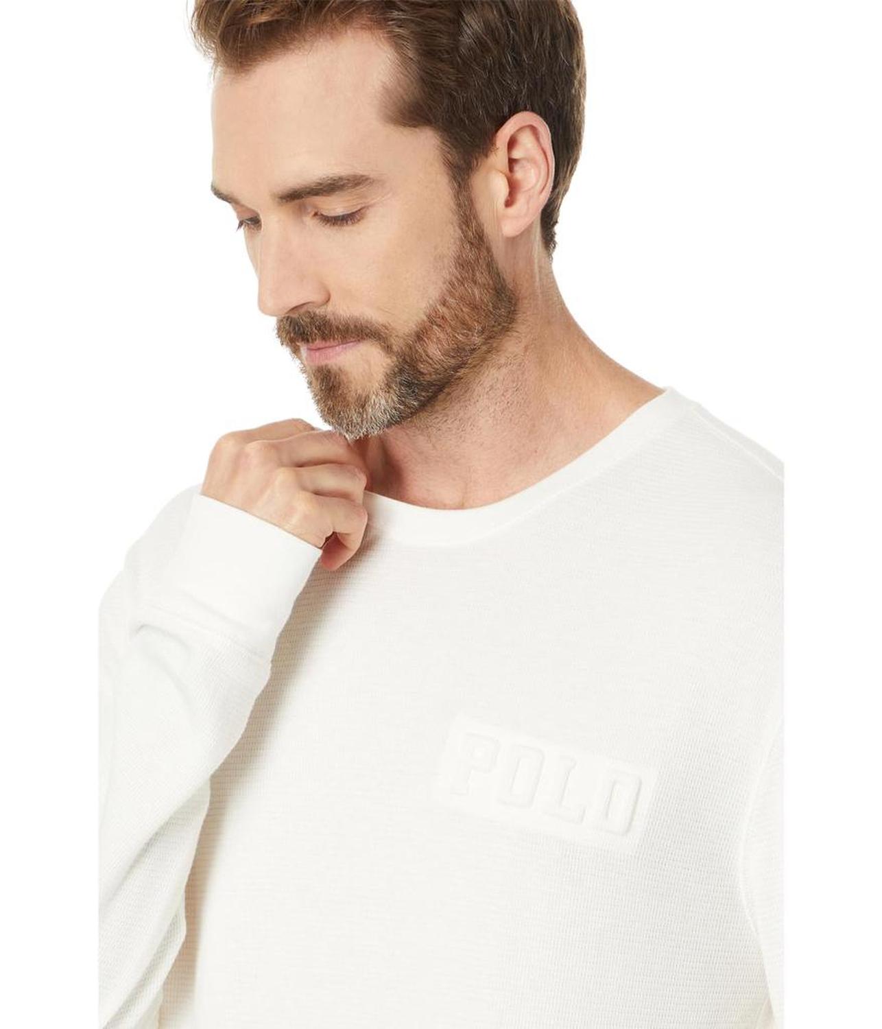 Embossed Thermal Long Sleeve Crew Shirt