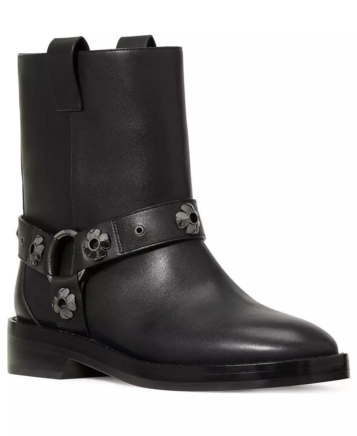 Women's Spade Flower Garden Suede Moto Boots
