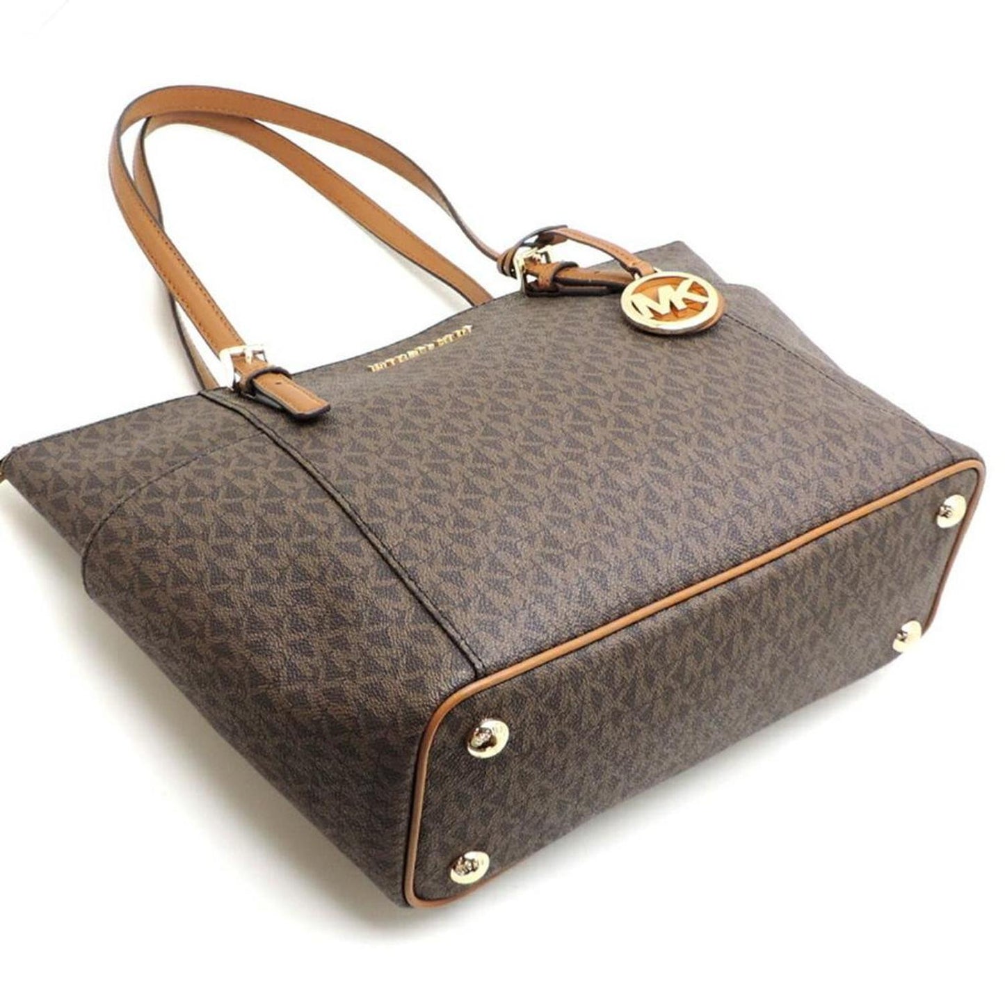Coated Canvas Leather Tote Bag (Pre-Owned)