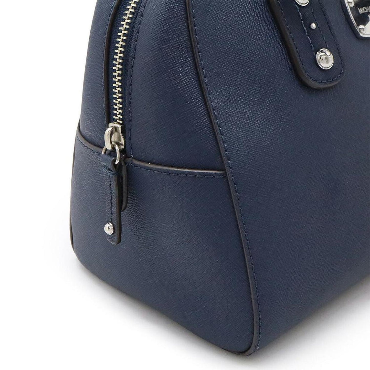 Leather Handbag 2WAY Navy