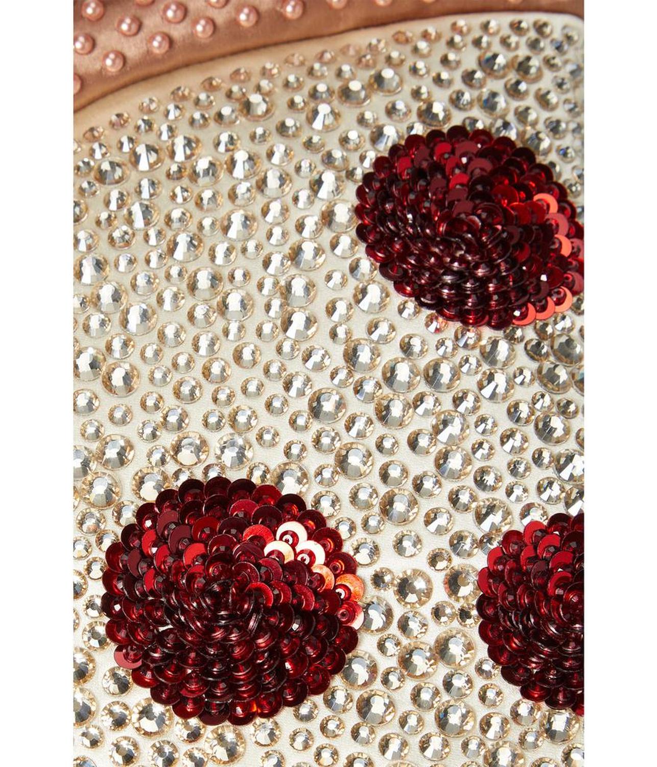 Slice Crystal Embellished Fabric 3-D Pizza Crossbody