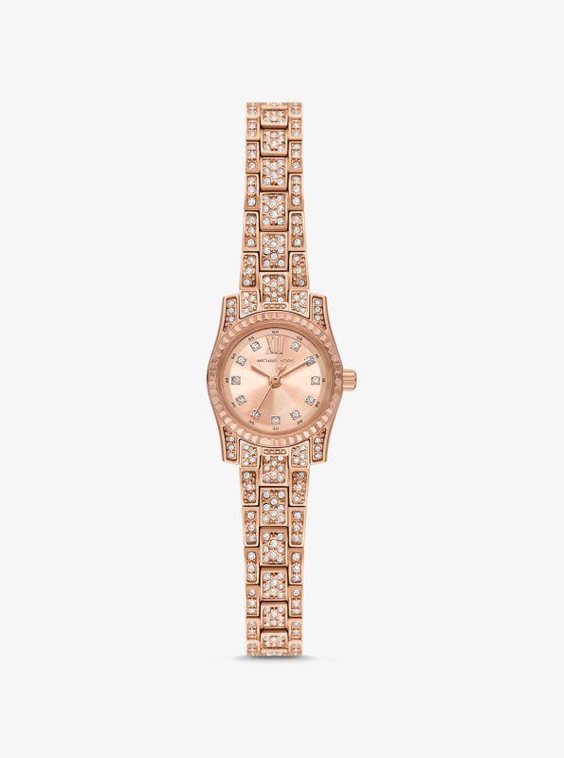 Mini Lexington Pavé Rose Gold-Tone Watch
