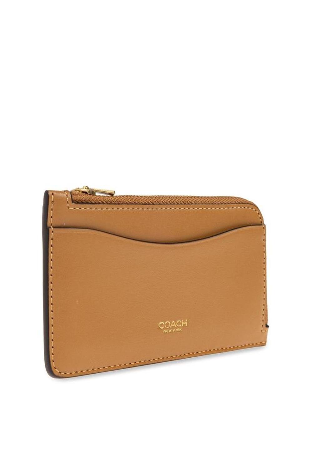 Coach Logo Detailed Zip-Up Wallet