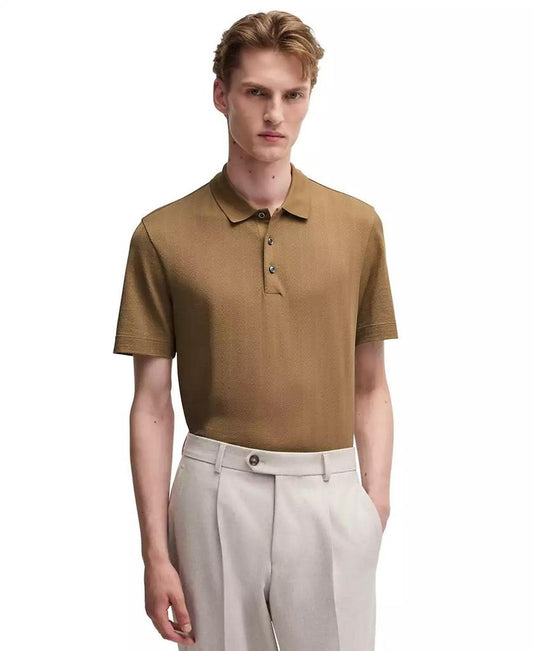 Men's Herringbone-Jacquard Polo