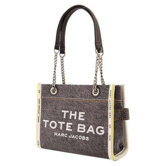 The Small Tote - - Cotton - Black