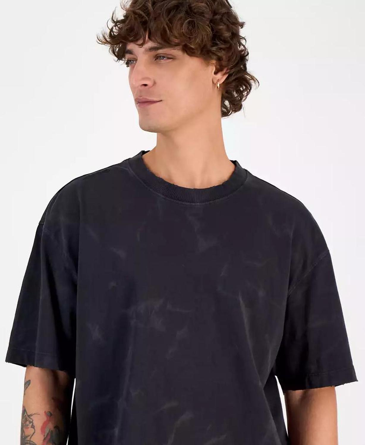 HUGO by Men's Cotton Distressed Loose-Fit T-Shirt