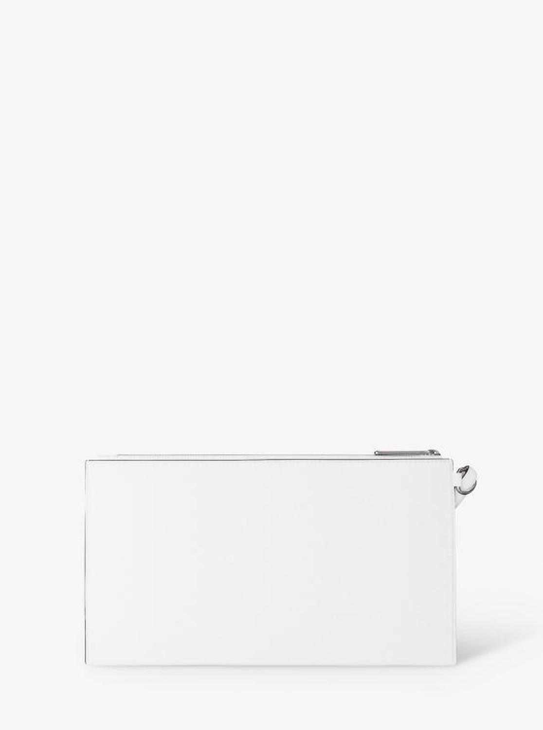 Jet Set Large Studded Pebbled Leather Wristlet