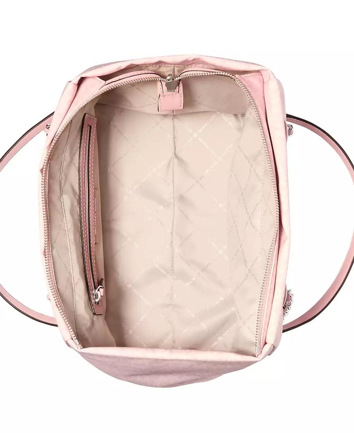 Georgia Logo Brown Zip Top Tote Bag