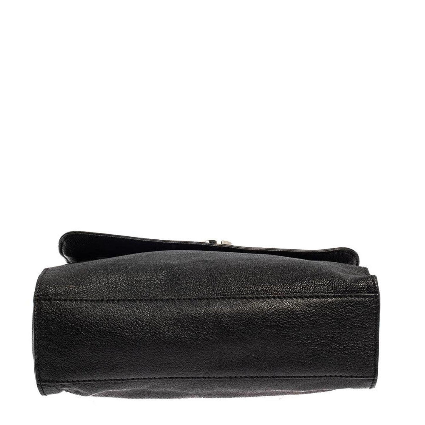 Michael Michael Kors Pebbled Leather Padlock Flap Top Handle Bag