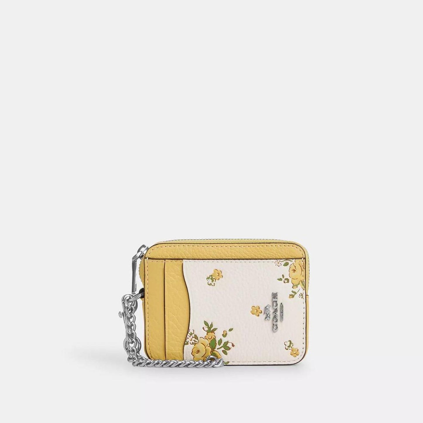 Zip Card Case With Floral Print