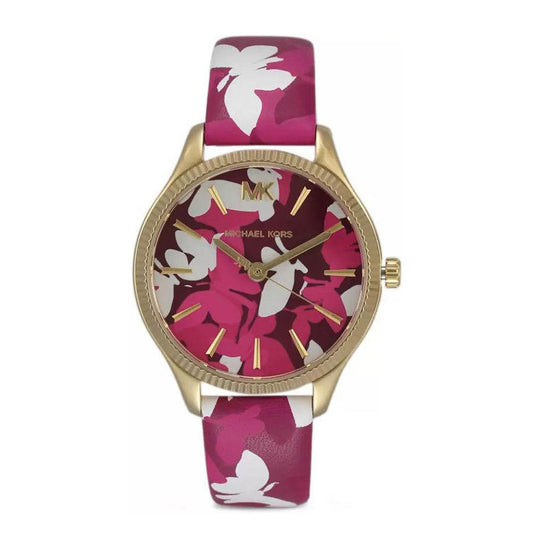 Lexington MK2810 Women's Gold-Tone Red Butterfly Quartz 36mm Watch