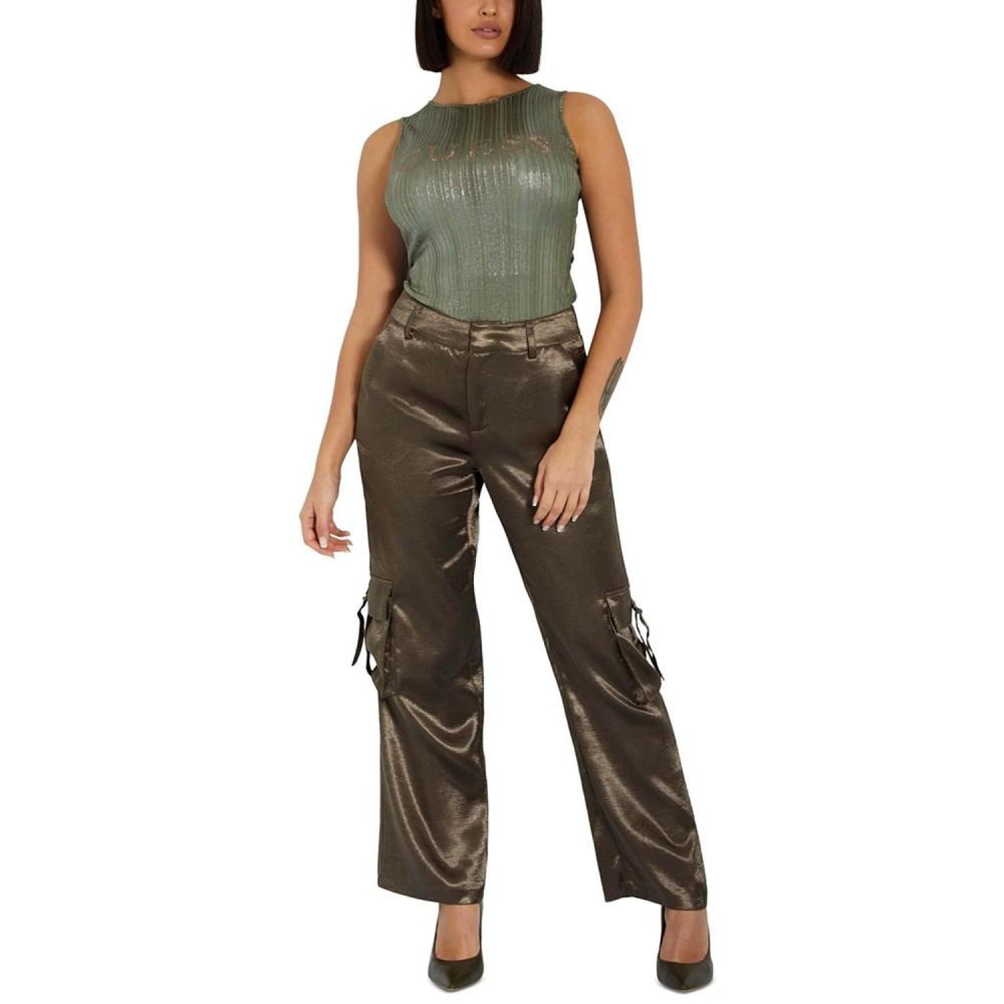 Women's Cristina Embellished Logo Sleeveless Top