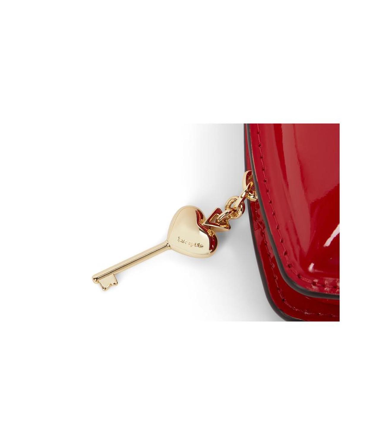 Key To My Heart Patent Leather Wristlet