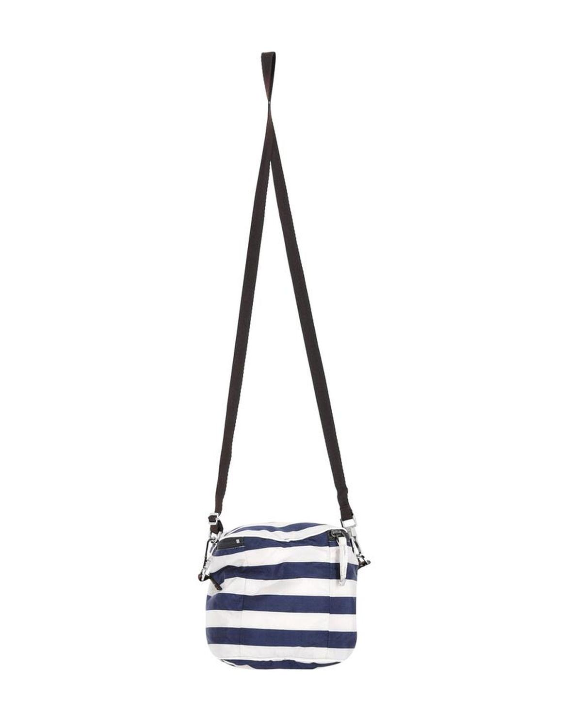 'S Striped Bag in White Polyamide