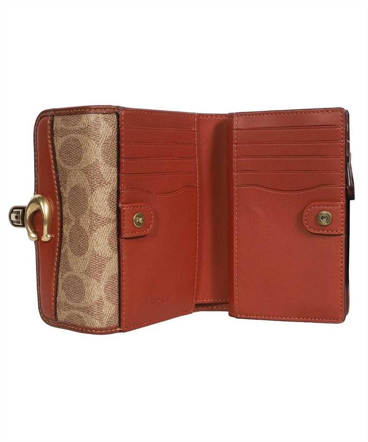 Coach Studio Monogram-Printed Logo Plaque Wallet
