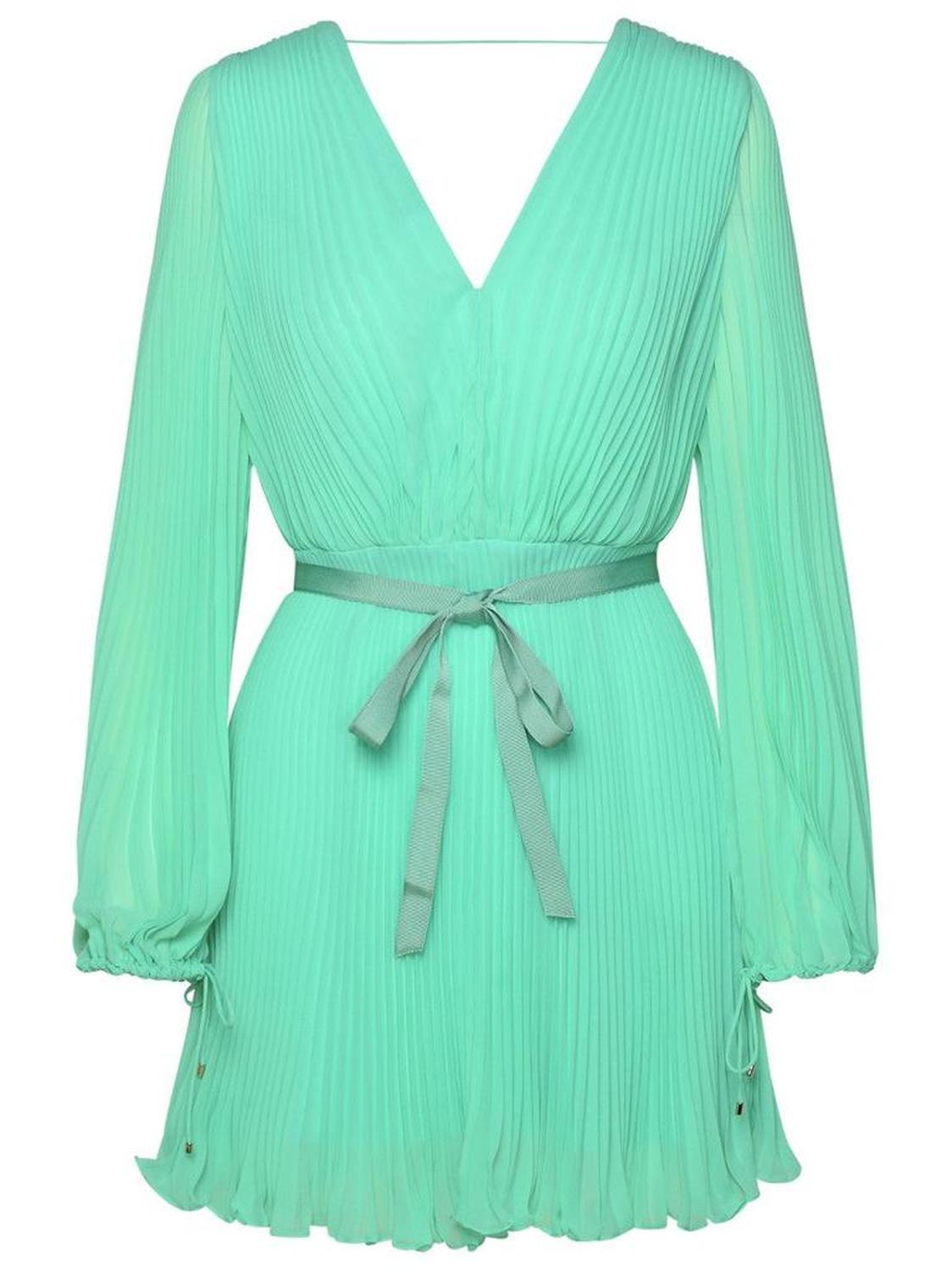 Visita' Green Polyester Dress