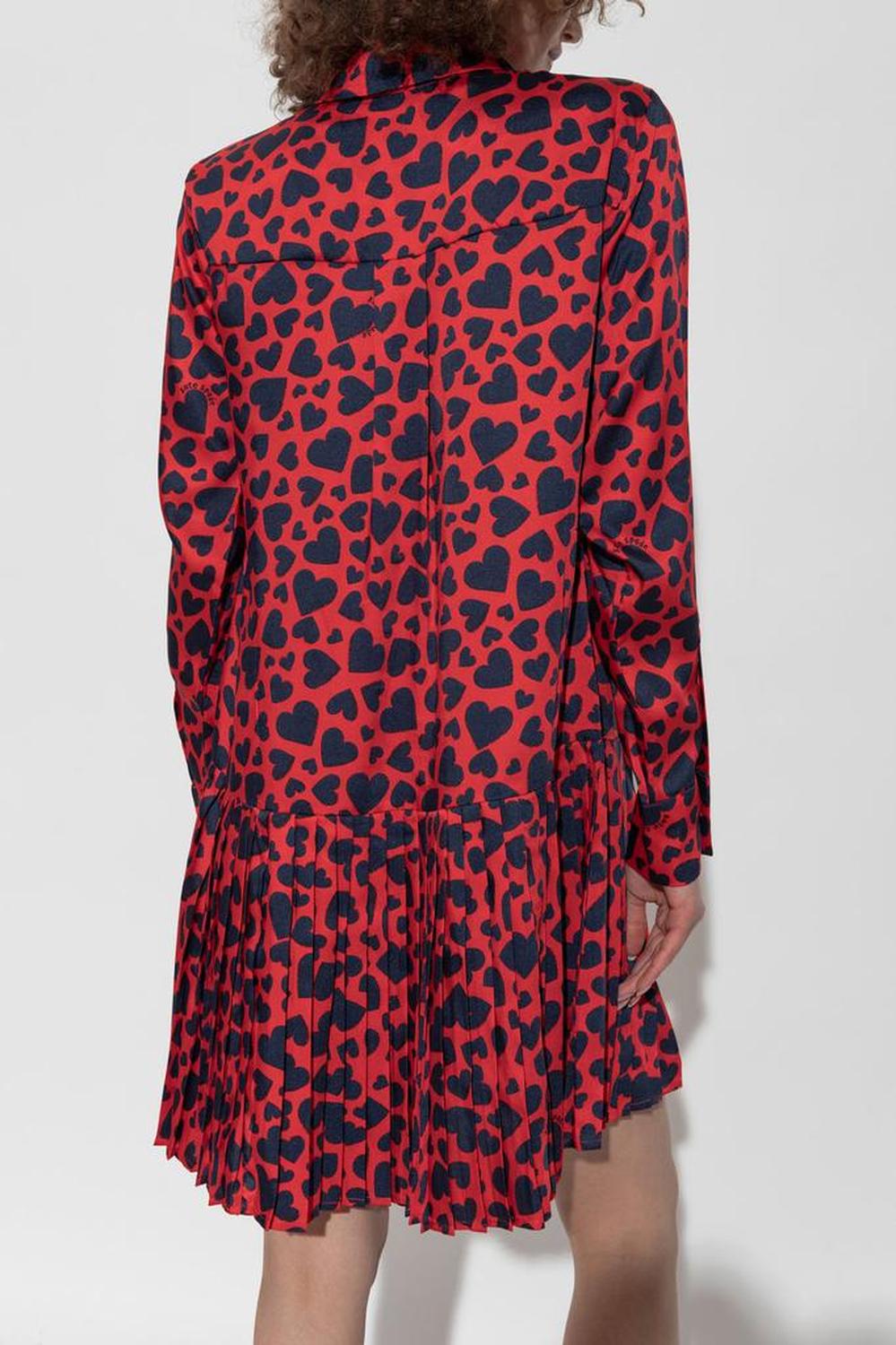 Kate Spade Heart Print Pleated Dress