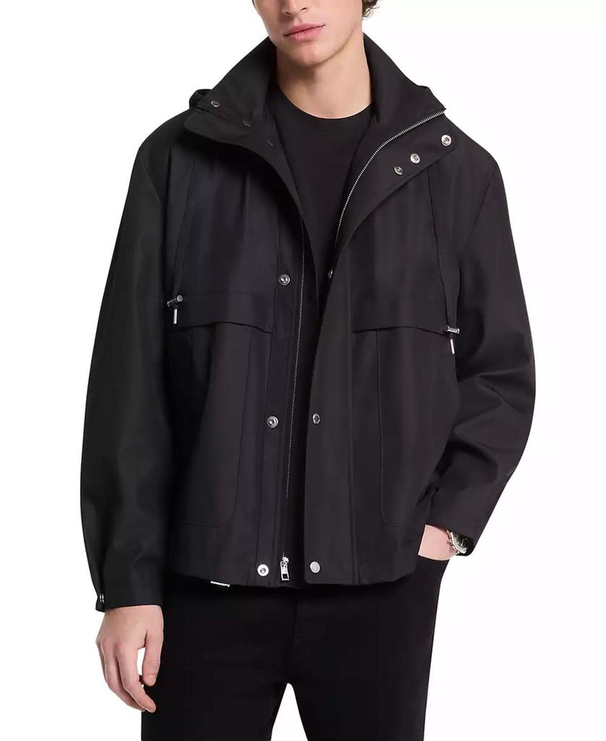 Men's Drawstring Hooded Windbreaker