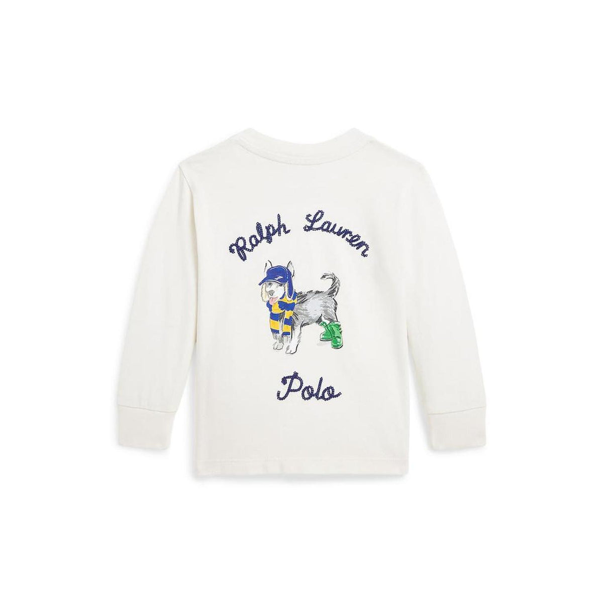 Dog-Print Cotton Long Sleeve Tee (Infant)