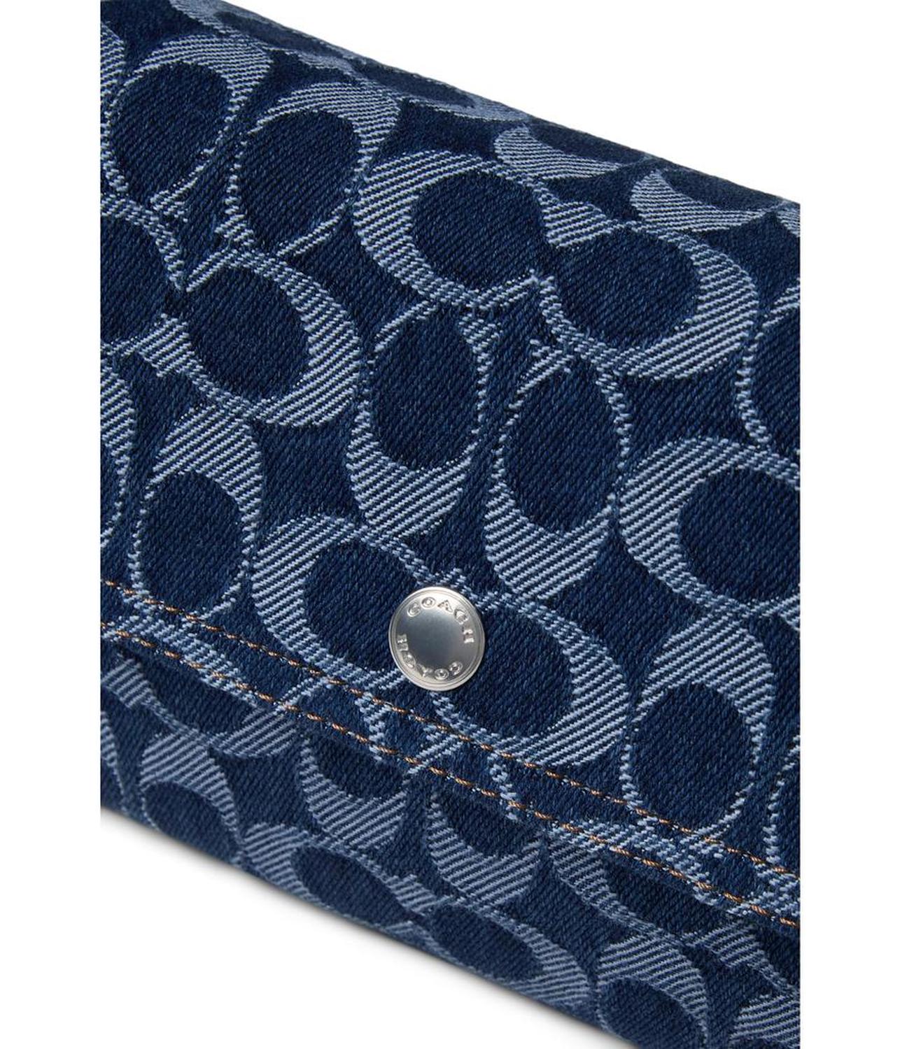 Brook Flap Chain Bag In Signature Denim