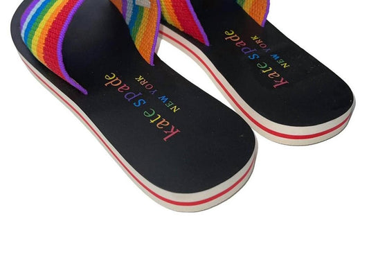 Spectrum Slide Sandal In Rainbow/black