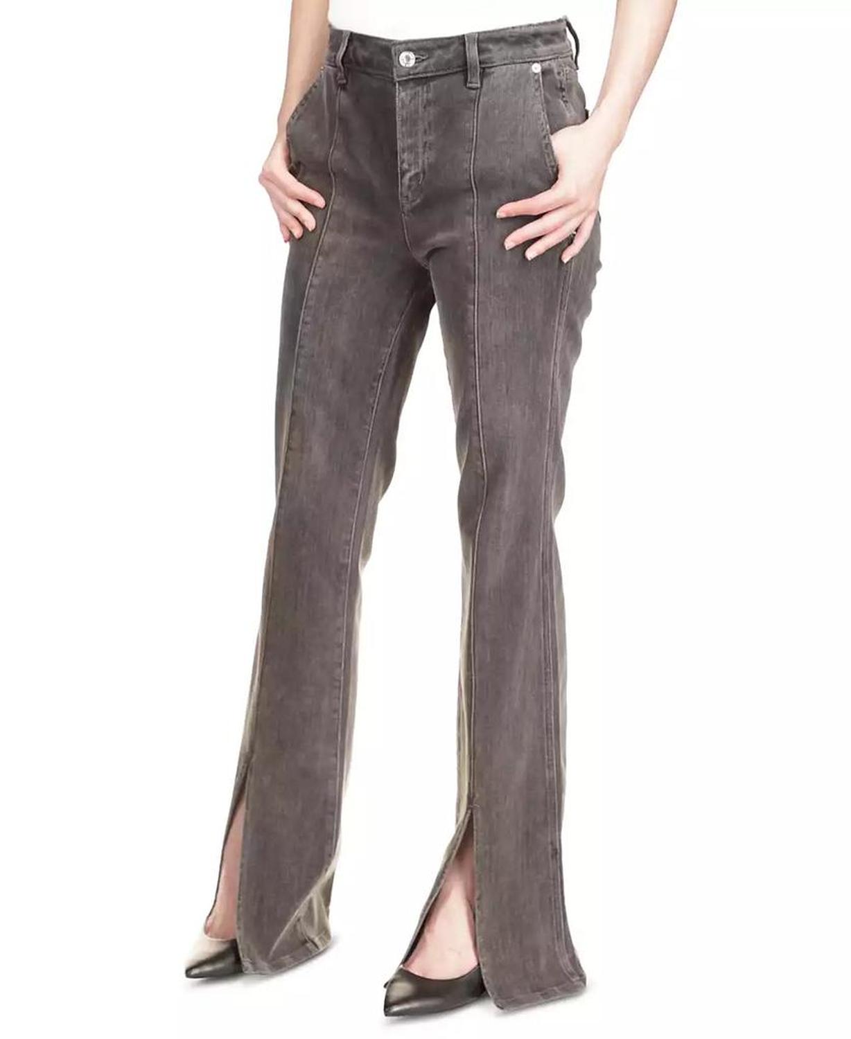 Women's Slit Flared-Leg Jeans