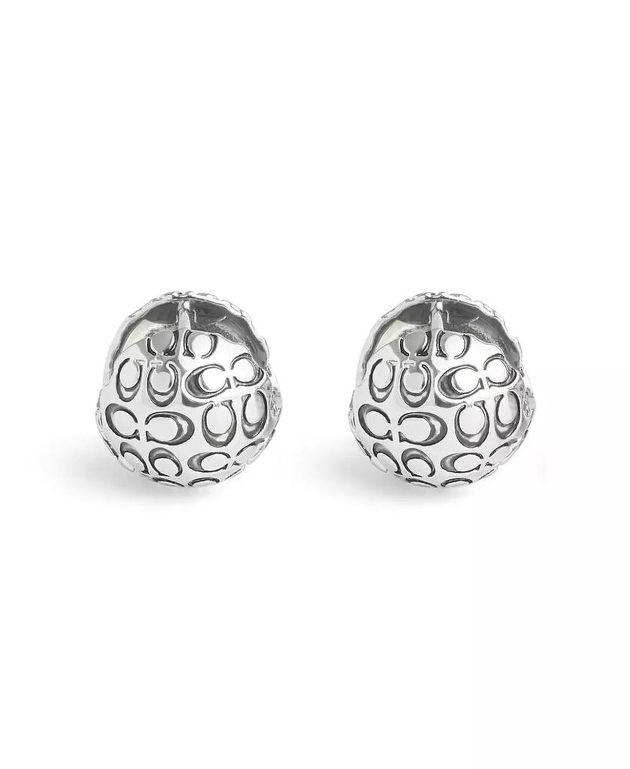 Signature Quilted Orb Huggie Earrings