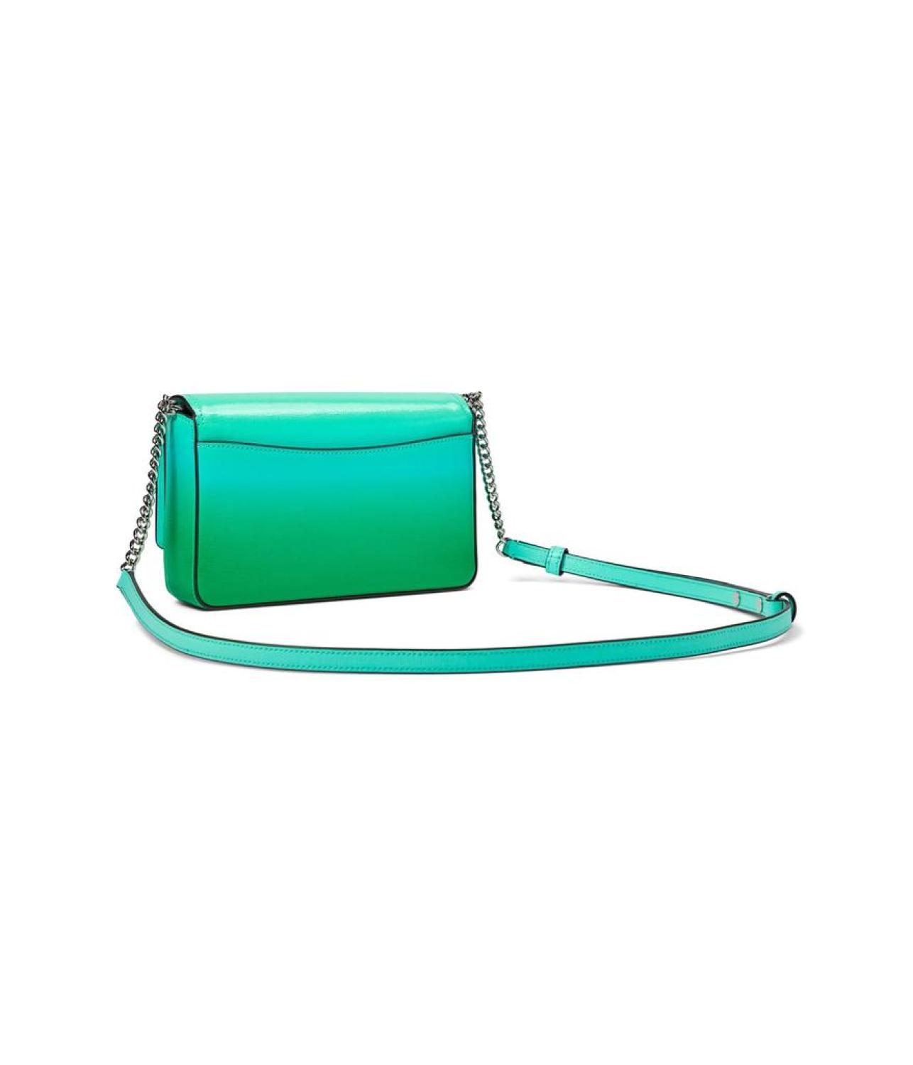 Morgan Ombre Saffiano Leather Flap Chain Wallet