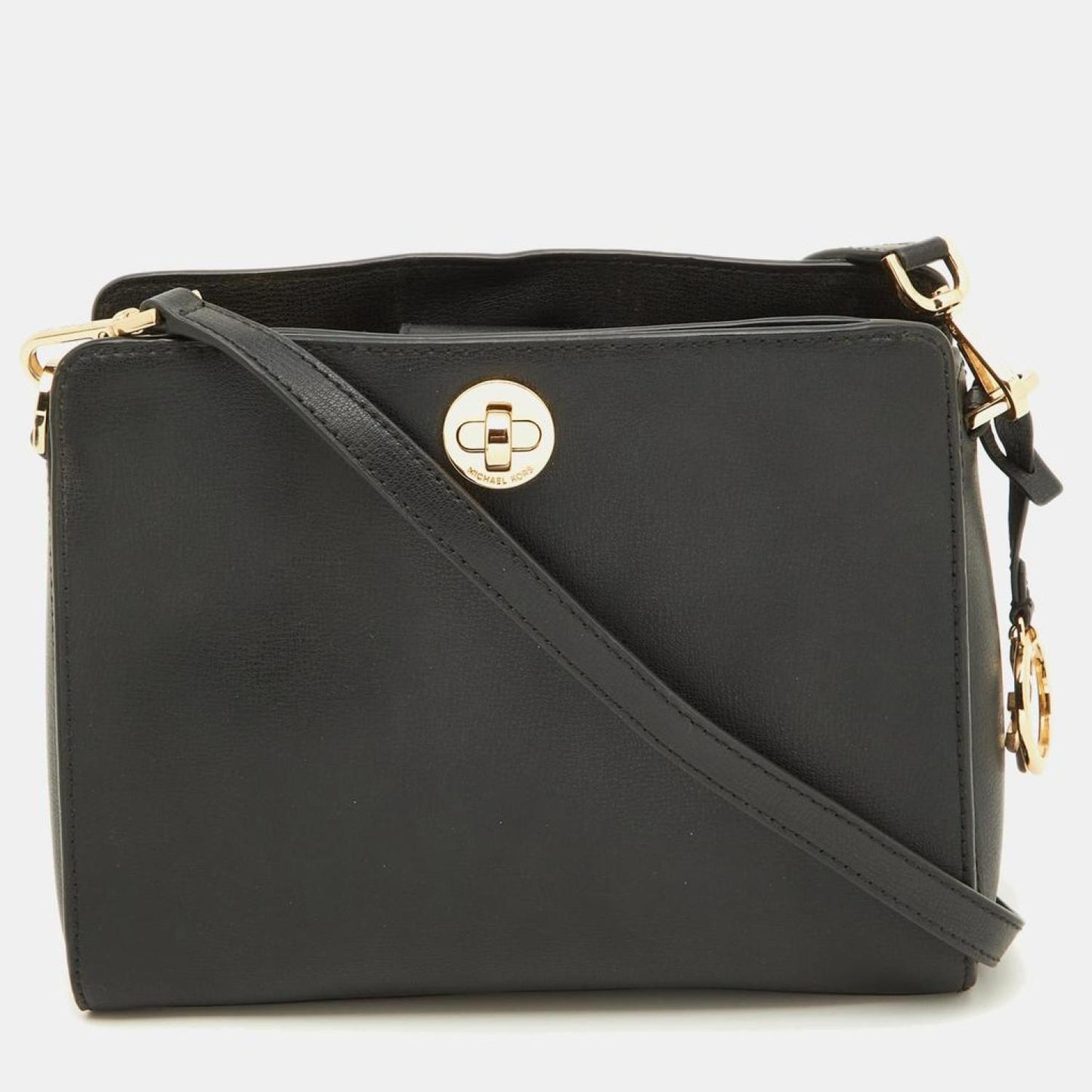 Michael Korse Leather Turnlock Crossbody Bag