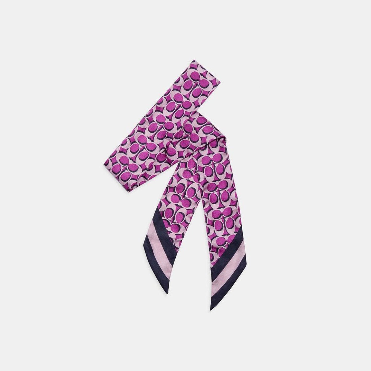 Signature Print Silk Skinny Scarf