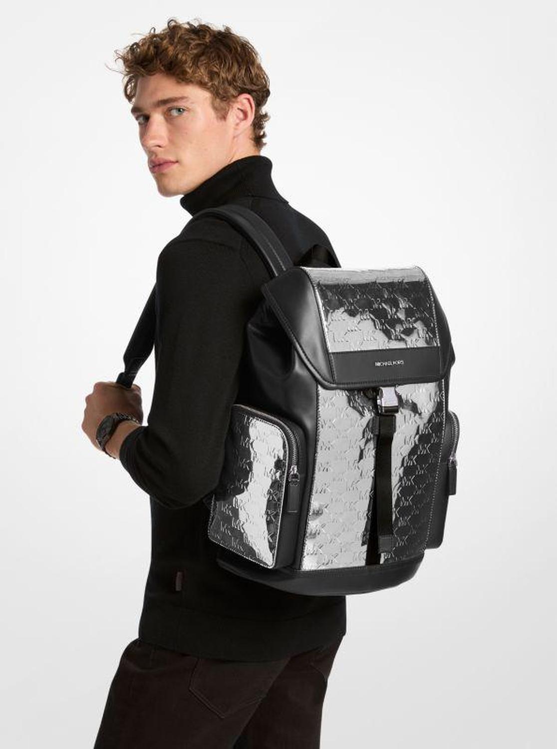 Cooper Medium Metallic Logo Debossed Backpack
