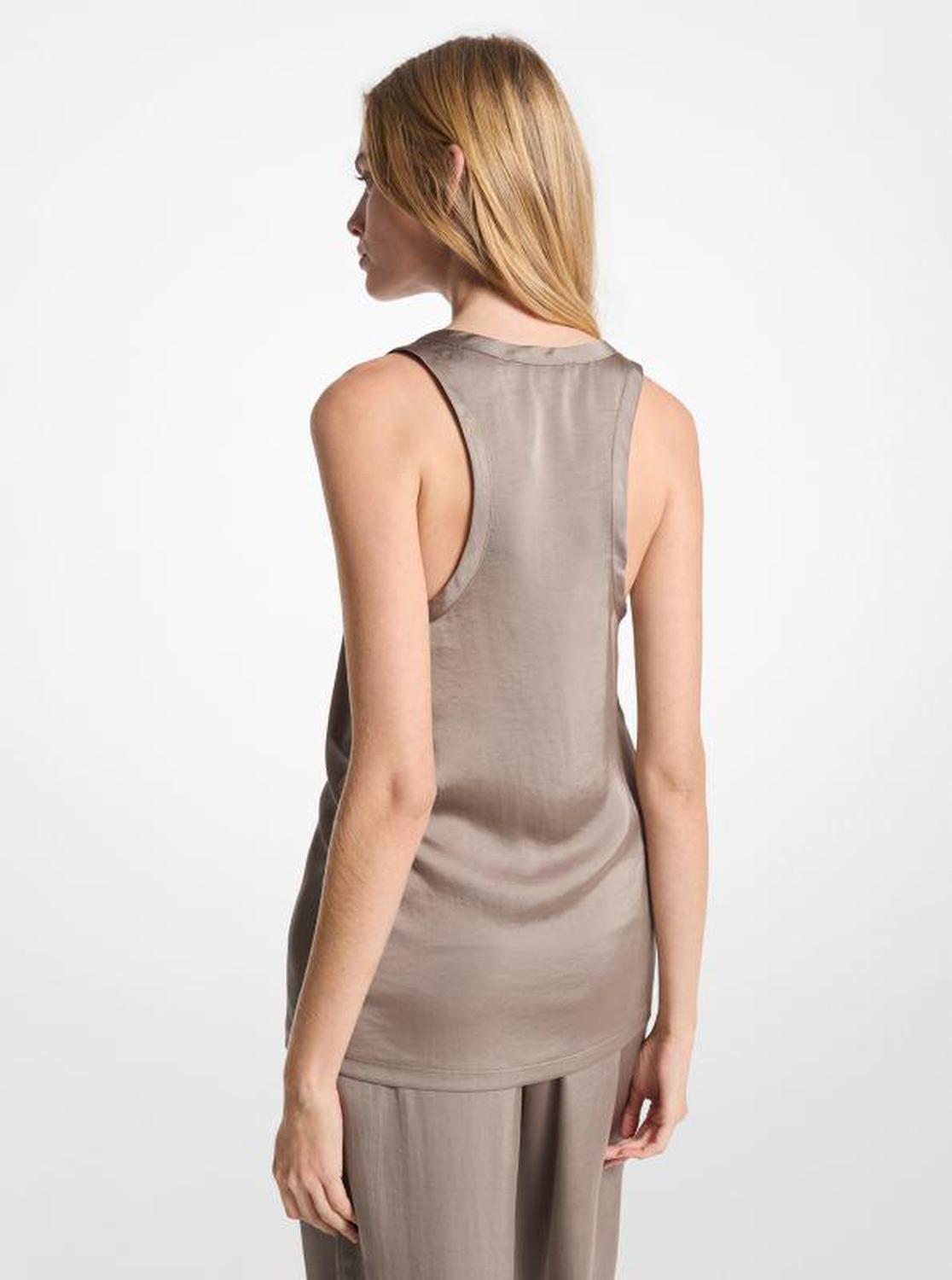 Satin Racerback Tank Top