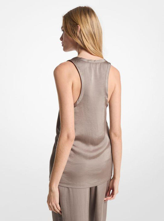 Satin Racerback Tank Top
