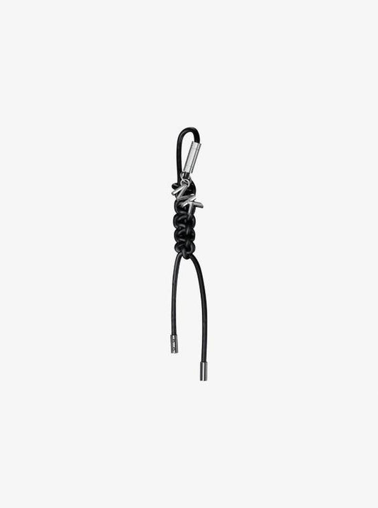 Silver-Tone and Braided Cord Bag Charm