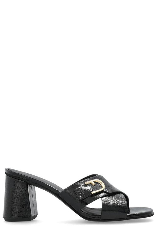 Furla Chic Buckle Detailed Heeled Mules