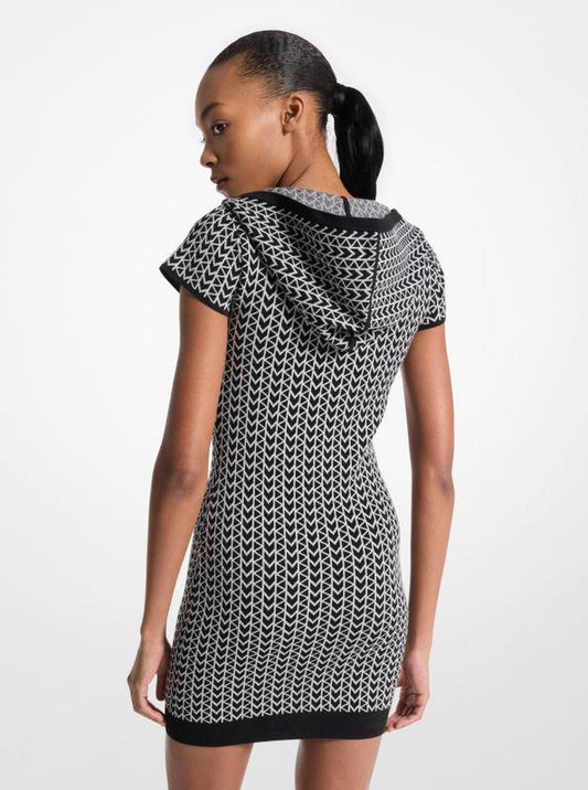 MK2000 Logo Jacquard Hoodie Dress