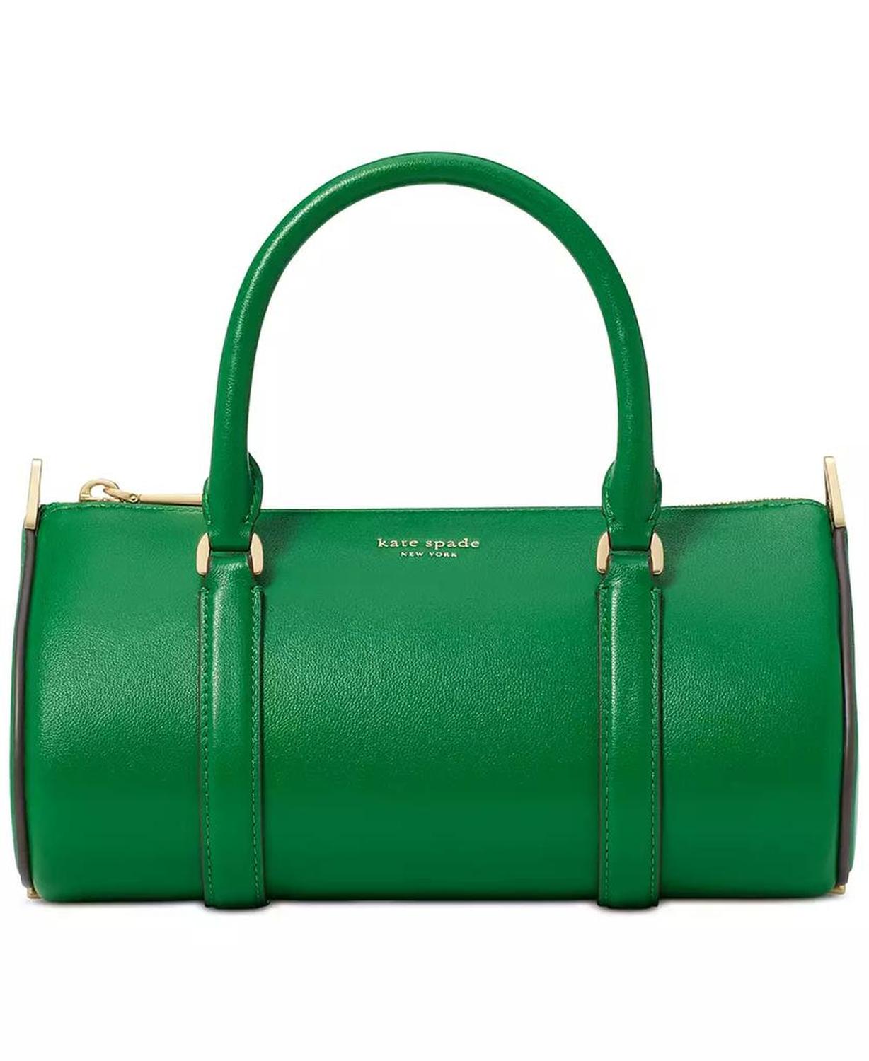 Spade Icon Small Leather Barrel Bag