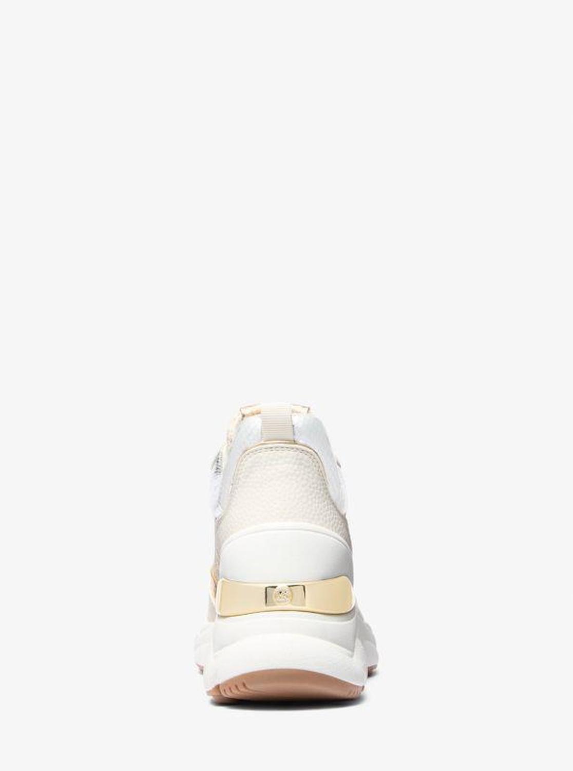 Katrina Signature Logo and Metallic Lizard Embossed Trainer