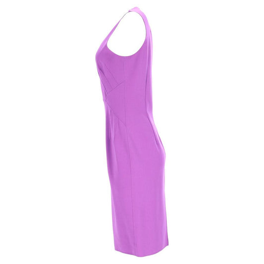 Sheath Dress in Purple Virgin Wool