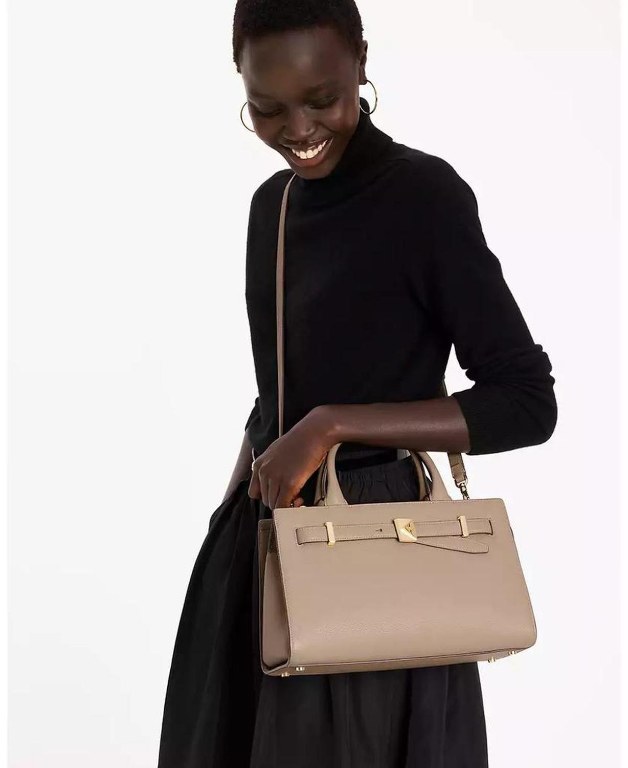 Women's Deco Pebbled Medium Satchel Bag