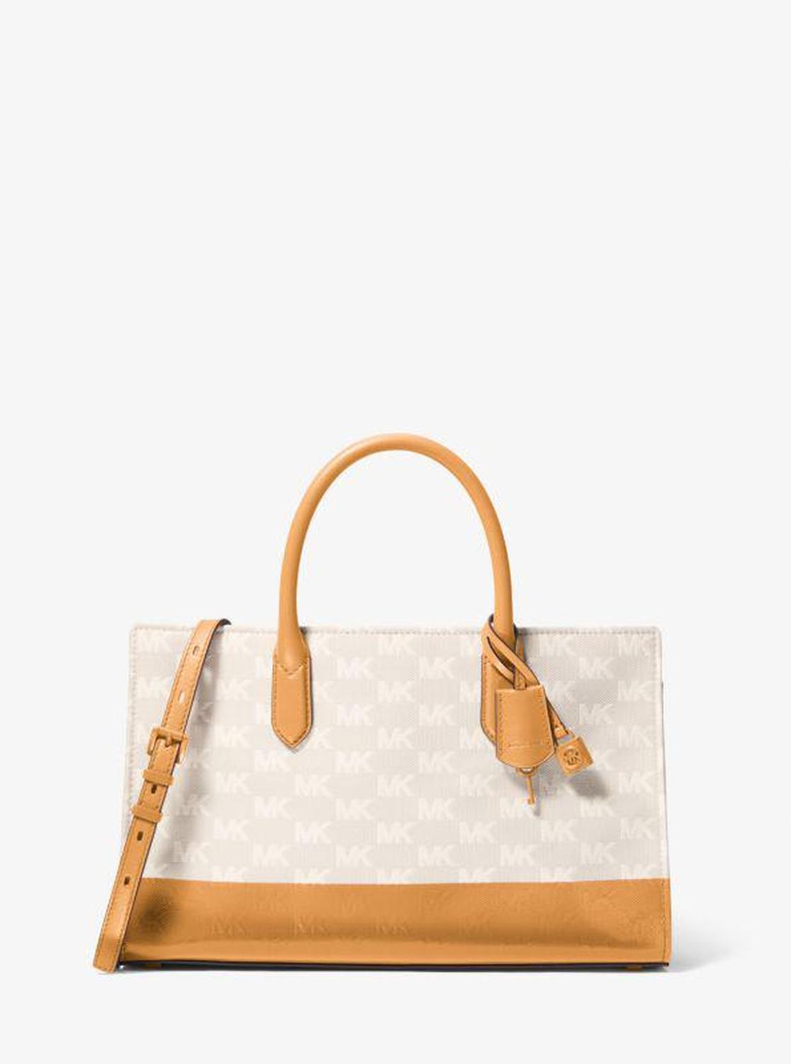 Scarlett Medium Logo Jacquard Satchel