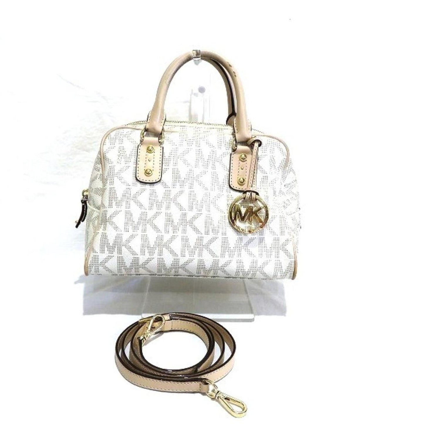 Leather Pvc Boston Bag Shoulder Bag (Pre-Owned)