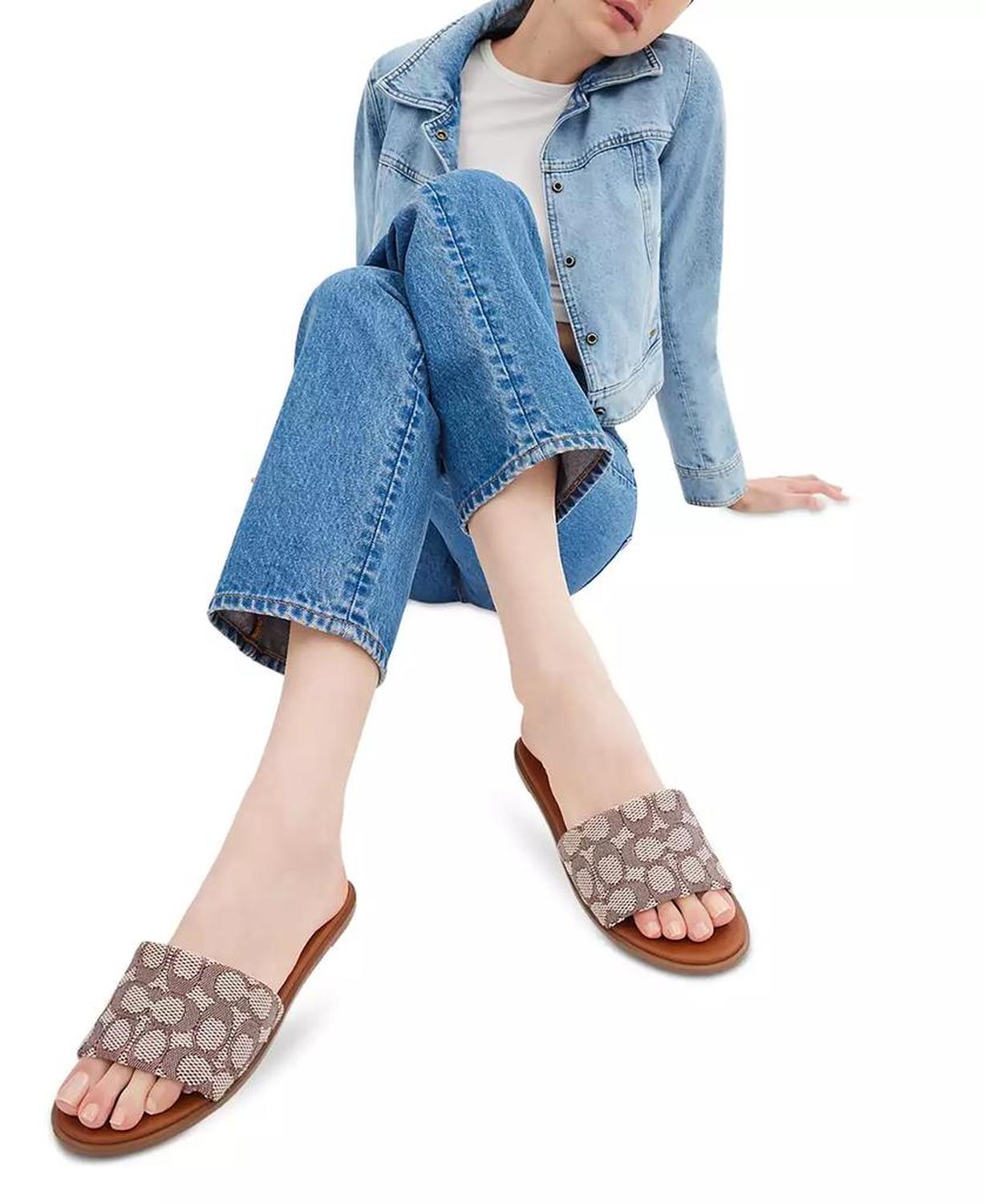 Women's Holly Signature Jacquard Slip-On Slide Sandals