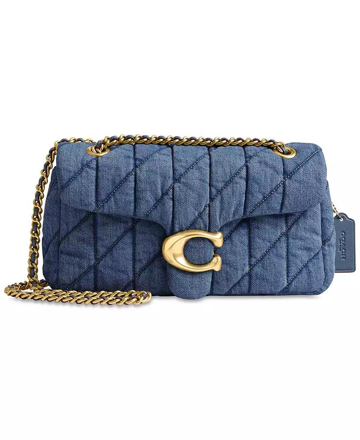 Small Tabby Denim Shoulder Bag 26 with Quilting